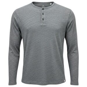AG Adriano Goldschmied Henley Shirt Mens Size Medium M Gray Long Sleeve